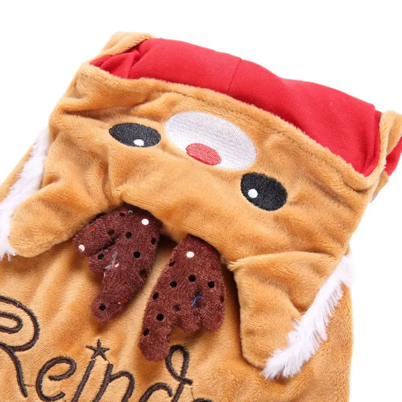 Осенне-зимняя одежда для собак на молнии; Рождественская одежда для домашних животных; размер xs-xxl; комбинезон с четырьмя ножками для домашних собак; бульдог; PGM