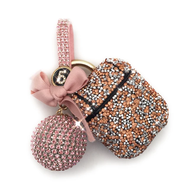 US $13.88 Myl-13A Luxury Diamond Decorative Case For Apple Airpods Earphone Keychain Protective Cover Skin Fo