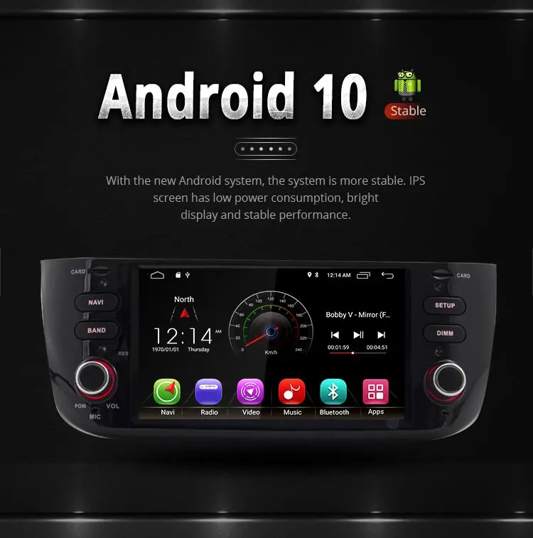 LJDA 1 din Авто Радио Android 10,0 Автомобильный мультимедийный стерео для Fiat Grande Punto Abarth Punto EVO Linea 2012 2013 wifi