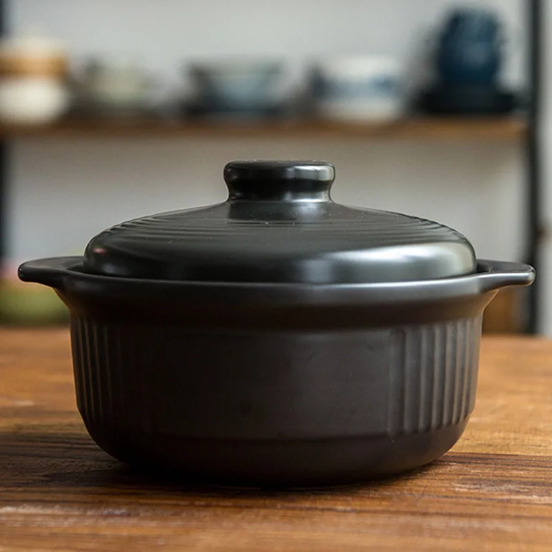 Суповый горшок кастрюля керамическая кастрюля суп высокотемпературный чайник стойкая посуда для варки для газовой плиты суповый горшок