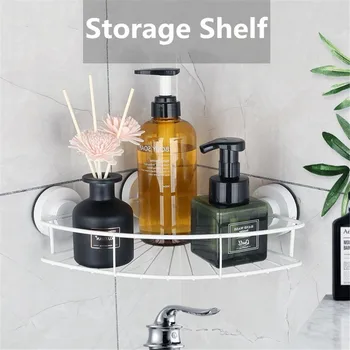 

Stainless Steel Bathroom Corner Shelf Rack Caddy Storage Bath Shower Free Drill