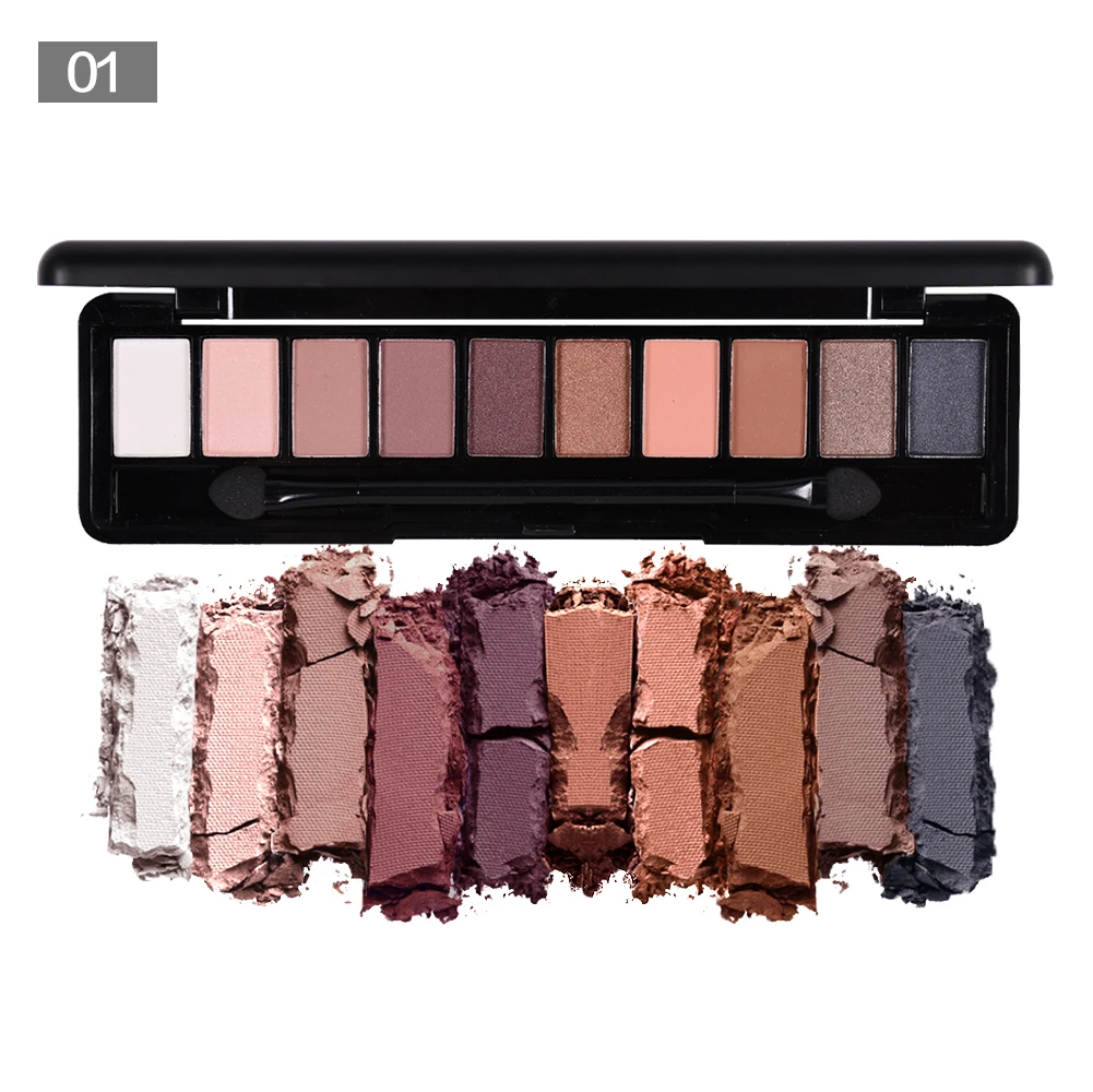 J6422TM-1C Палетка теней для век Beautybigbang идеально подходит для растушевки, подчёркивая как красиво смелые, так и тонкие 10 очаровательных теней для век - Цвет: J6422TM-1C