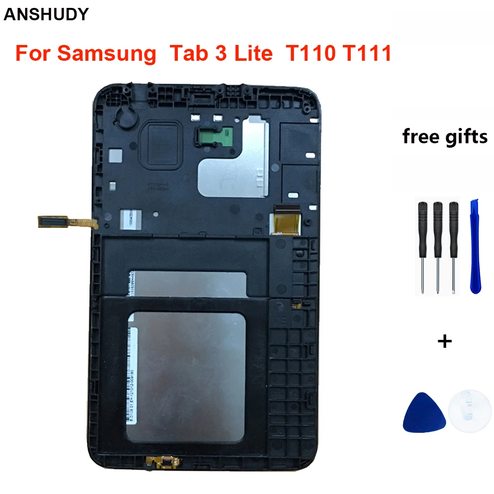 Для Samsung GALAXY Tab 3 Lite SM- T110 T111 T113 T116 сенсорный экран дигитайзер стекло + ЖК-дисплей