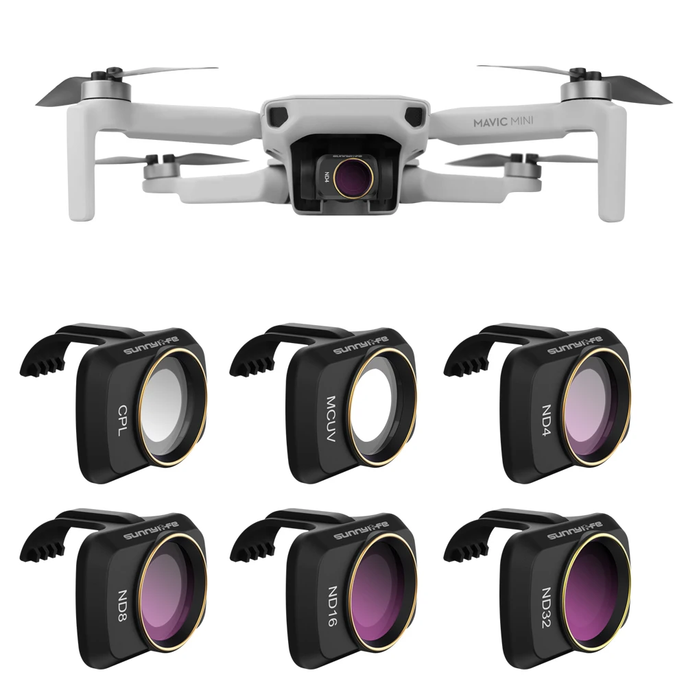 New JTH Mavic Mini Camera Lens FiltersMulti Coated Filters Pack Accessories MCUV  CPLND4 ND8 ND16ND32ND/PL For DJI Mavic Mini 