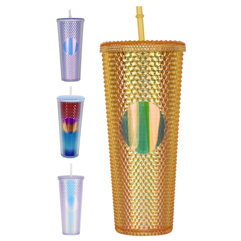 Water Cup Straw with Lid and Leak Proof Perfect Use for Iced Coffee Changing Reusable |