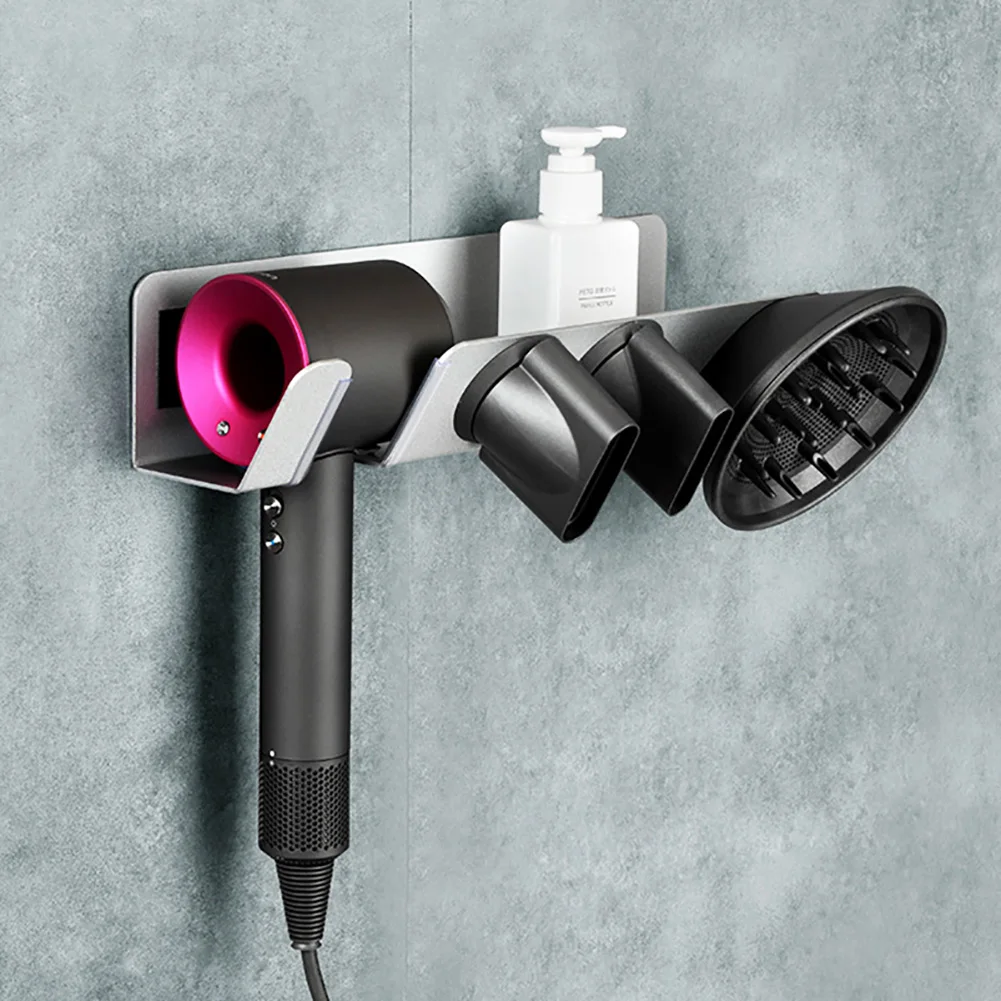 Углеродистая сталь Магнитная ванная комната фен держатель для Dyson настенный стеллаж