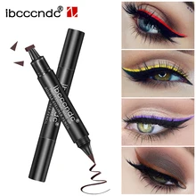 Ibcccndc 2305 Макияж черная жидкая подводка для глаз карандаш Быстросохнущий Водонепроницаемый черный двухсторонний макияж марки крыло карандаш для глаз