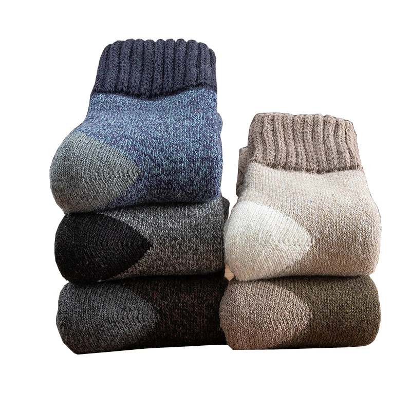 Hiver Hommes Laine Chaussettes Serviette Garder au chaud Chaussettes  d’hiver Coton Cadeau de Noël Chaussettes Pour Hommes Russie Taille  Thermique