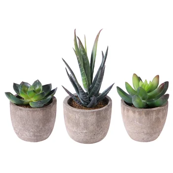 

OUNONA 3pcs Decorative Faux Succulent Artificial Succulent Fake Simulation Plants with Pots