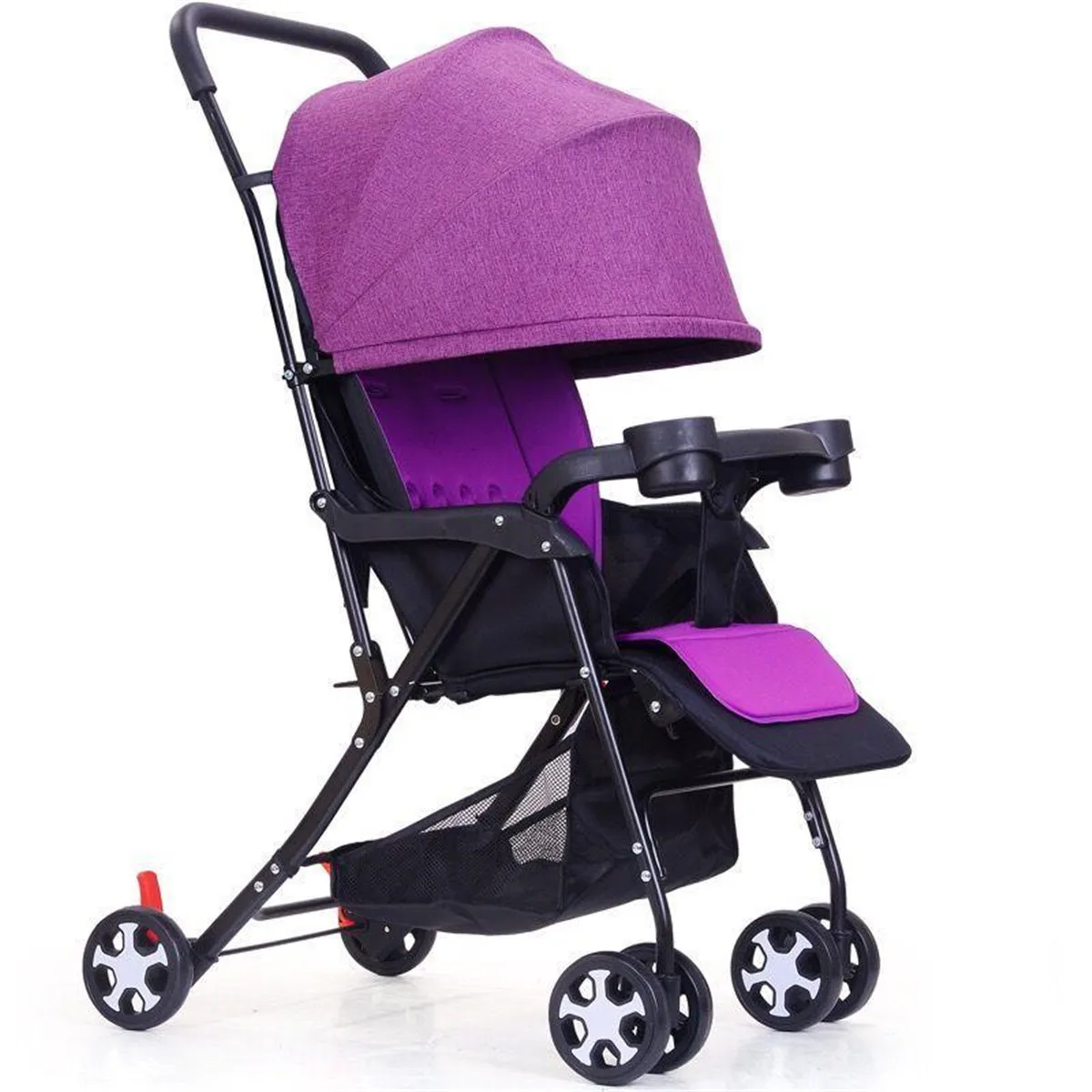 Purple Bioby многофункциональная 3 в 1 детская коляска прогулочная безопасность детской коляски Золотая детская коляска для новорожденных 0-36 месяцев - Цвет: Purple
