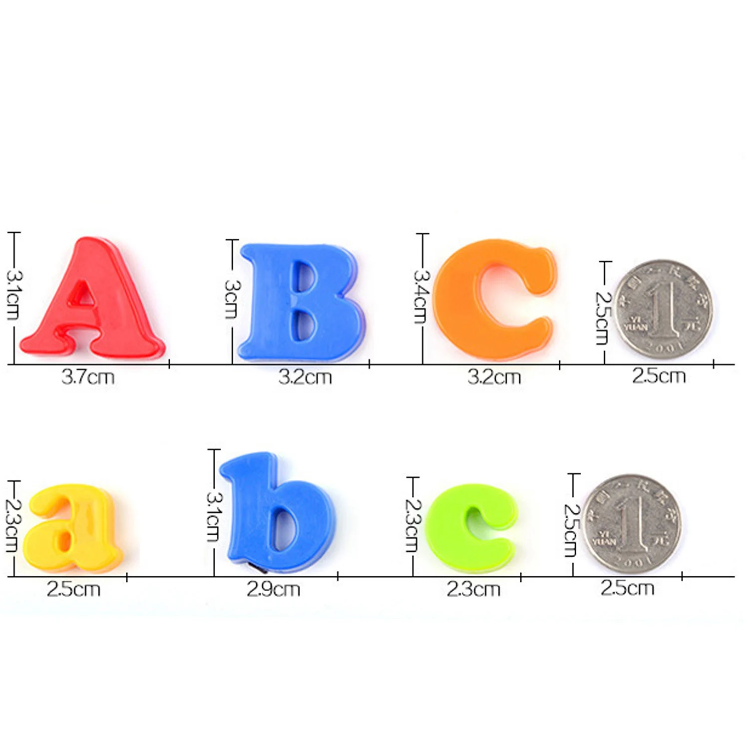 Magnetic Fridge Magnets Kawaii Kids Children Letter Number Symbol Stickers 80PCS For Birthday Christmas Gift
