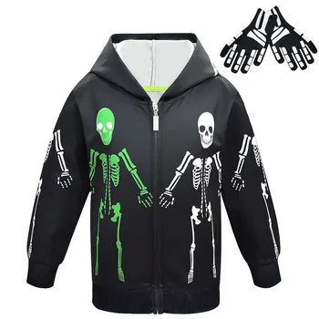 

Horror Costumes Halloween Hoodies Costume Kids Halloween Costume for Kids Scary Zombie Skeleton Cosplay Zipper Witch Dress Boys