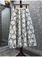 

High Quality Women's Skirt 2022 Spring Summer Designer Fashion Skirt Ladies Appliques Lace Flower Beading Deco Casual Skirts