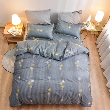 

Simple Bedding Set Gray Duvet Cover Set King Queen Size Quilt Cover Brief Cover Постельное Bedclothes Bed Sheet Белье