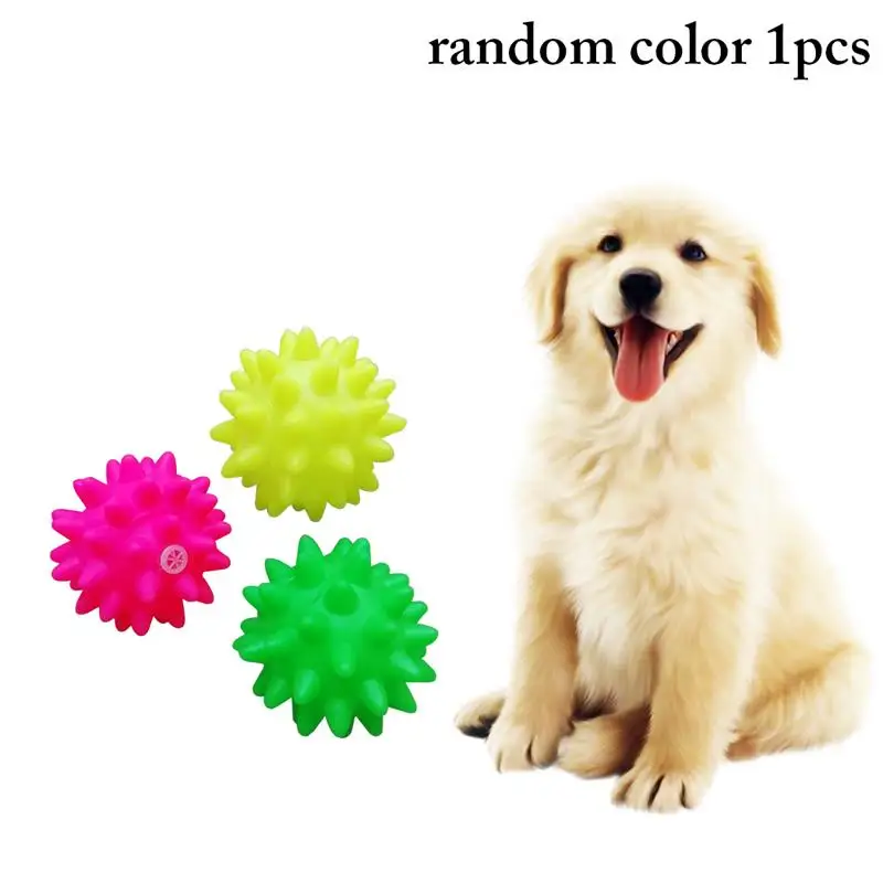 Dog Squeaky Toy Spiky Interactive Ball Puppy Play Toy Dog Chew Toy