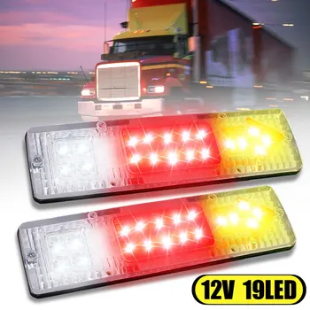 

2Pcs 12V 19 LED Car Truck Trailer Tear Tail Stop Light Indicator Lamp Rear Tail Lights