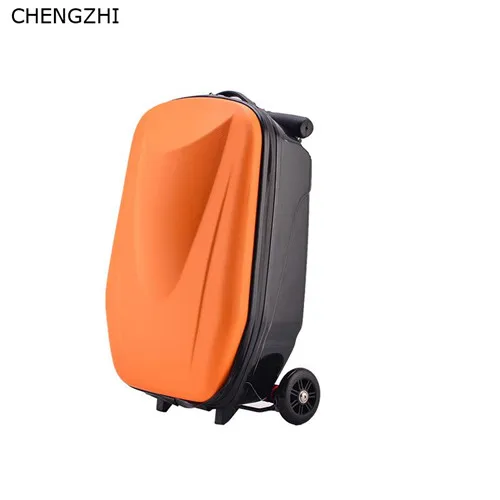 CHENGZHI, 20 дюймов, ленивый скутер, чемодан, алюминиевый сплав, чехол на колесиках, для взрослых, багаж для путешествий - Цвет: 5