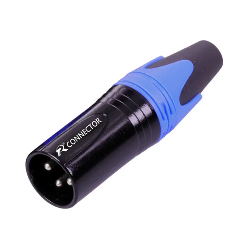 10 шт./лот 3 Pin XLR гнездо микрофона Разъем микрофонный адаптер кабель XLR терминальный аудио провод разъем 7 цветов - Color: Male Blue