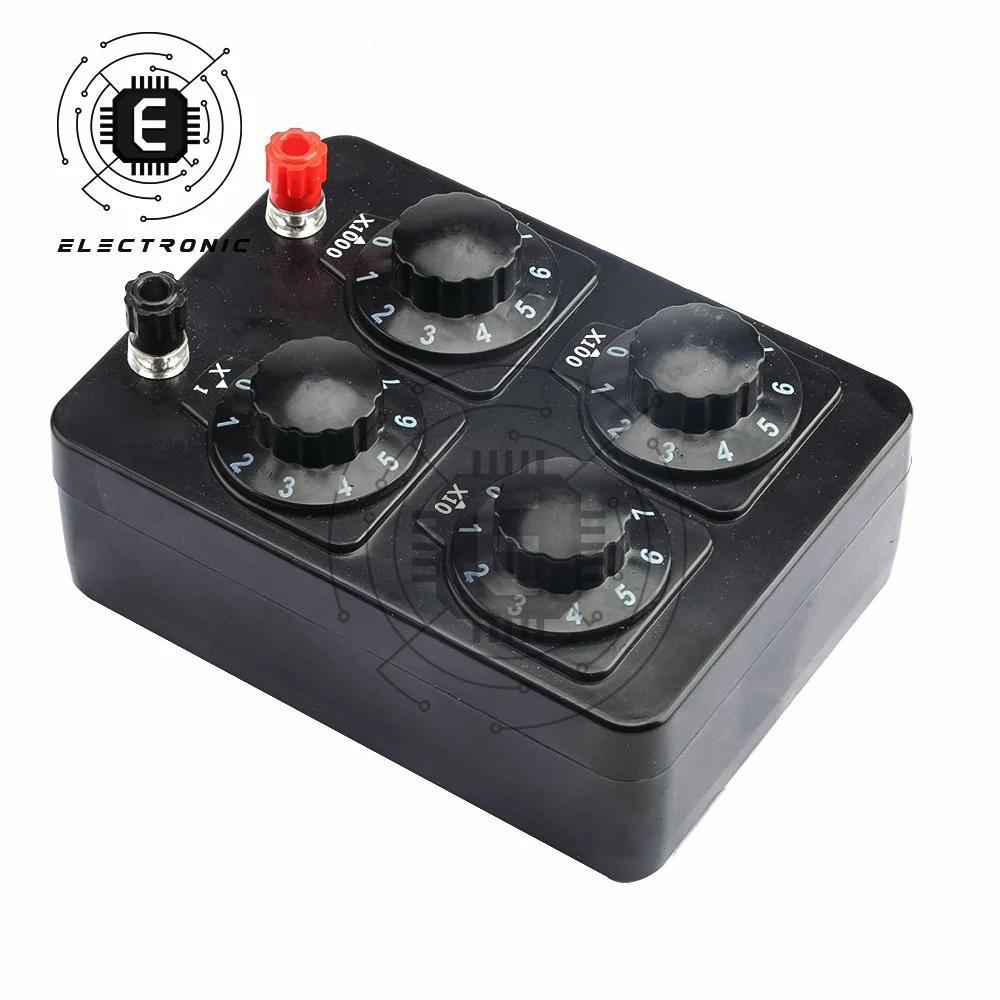 0-9999 Ohm Simple Resistance Box Precision Variable Decade Resistor Teaching Instrument resistance box