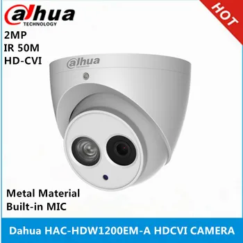 Dahua HAC-HDW1200EM-A HDCVI 2MP DOME Camera built in mic CMOS 1080P IR 50M IP66 metal case security camera 1