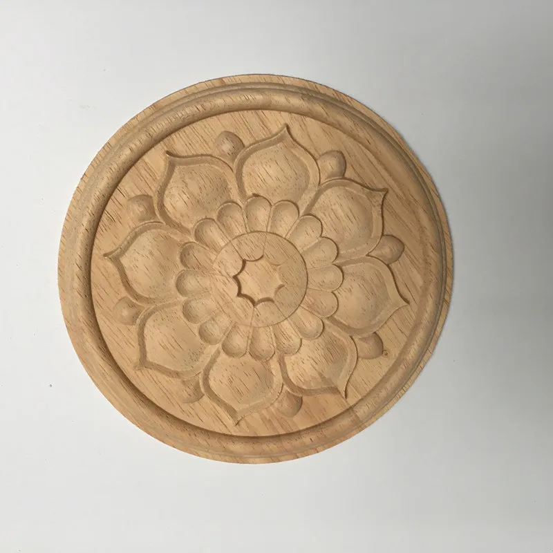 Европейская резьба по дереву круглый цветок дверной сердечник аппликация