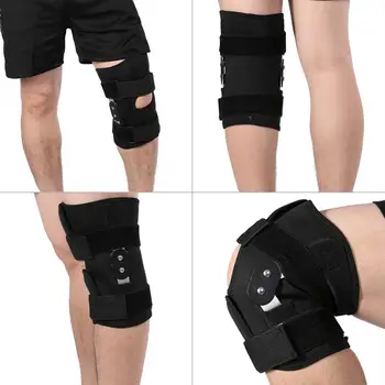 

2019 Aluminium Double-Hinged Knee Brace Support Grade Breathable Open Running Basketball Knee Protectors M-2XL