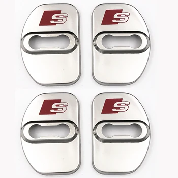 

4pcs Car-styling car Door lock cover case For Audi s3 s4 s5 s6 C5 C6 b8 b6 Q3 Q4 Q5 Q6 Q7 A3 A4 A4L A5 A6 A6L Car accessories