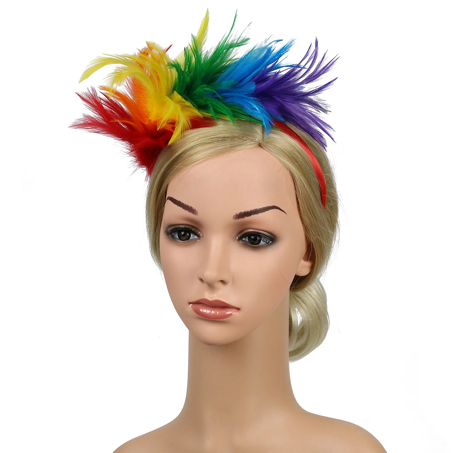 Аксессуары для волос женские повязки на голову Винтаж gumka do wlosow заколки для волос красочные перья карнавал фестиваль ободок для вечеринки# H