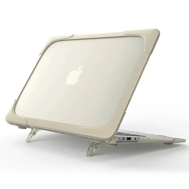 Khaki Полный защитный ПВХ чехол для Macbook Air 13 A1932 чехол для ноутбука противоударный держатель Подставка для Mac book Air 13 чехол - Цвет: Khaki