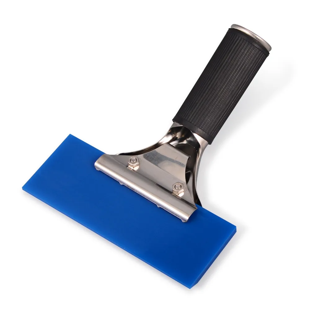 FOSHIO 3/5pcs BlueMax Rubber Scraper Blades Shovel Handle Window Tint Glass Wash Cleaning Tool Carbon Film Wrapping Car Squeegee