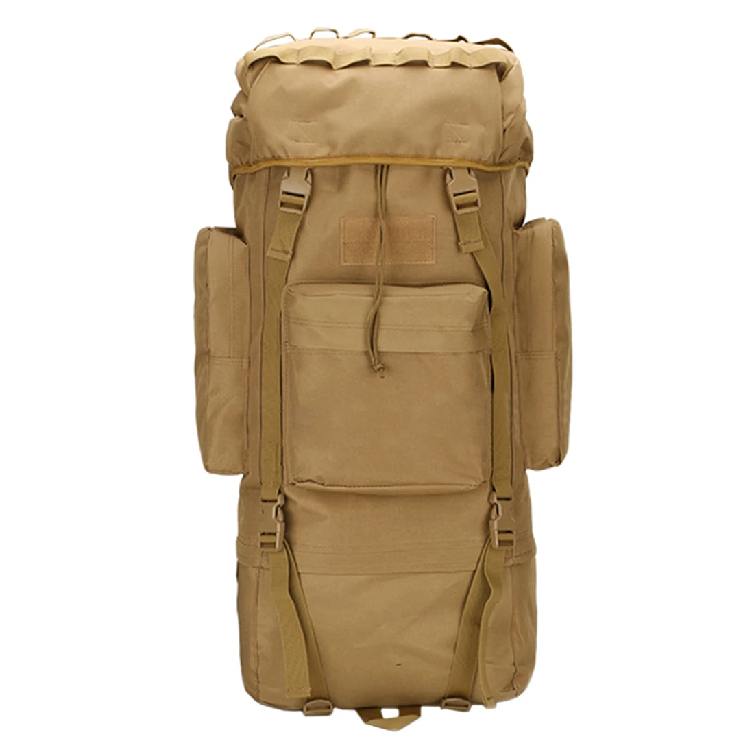 

65L Travel Military Backpack Tactics Storage Bag for Outdoor Mountaineering Camping - Tan