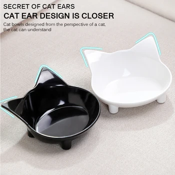 

2019 New 2 Colors Cat-Shaped Pet Tableware Pet Bowl For Dog Cat Feeder Utensils Small Mudium Dog Food Water Bowl Pet Accessories