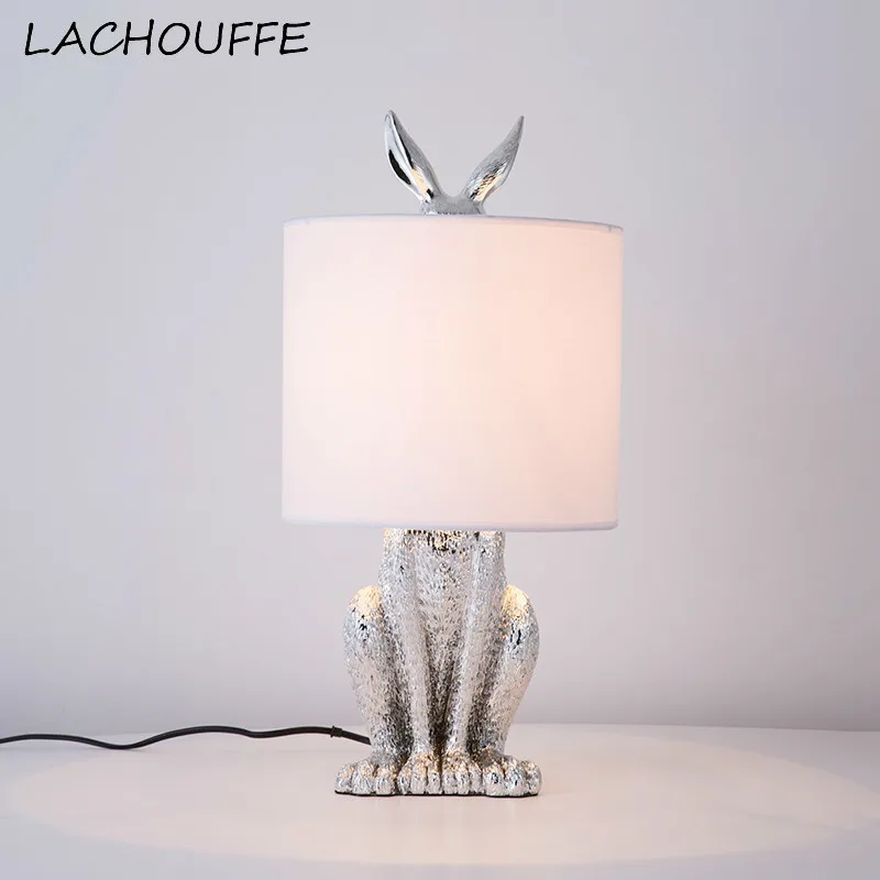 

Post Modern Resin Table Lamp Nordic Creative Masked Rabbit Desk Light Fixtures for Bedroom Study Bedside Home Decor Luminaire