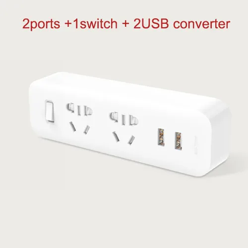 2 port 2 USB Xiaomi Mijia Преобразователь мощности портативный адаптер пробки для домашнего офиса 5 в 2.1A 2 розетки 2 USB быстрая зарядка - Цвет: 2 port 2 USB