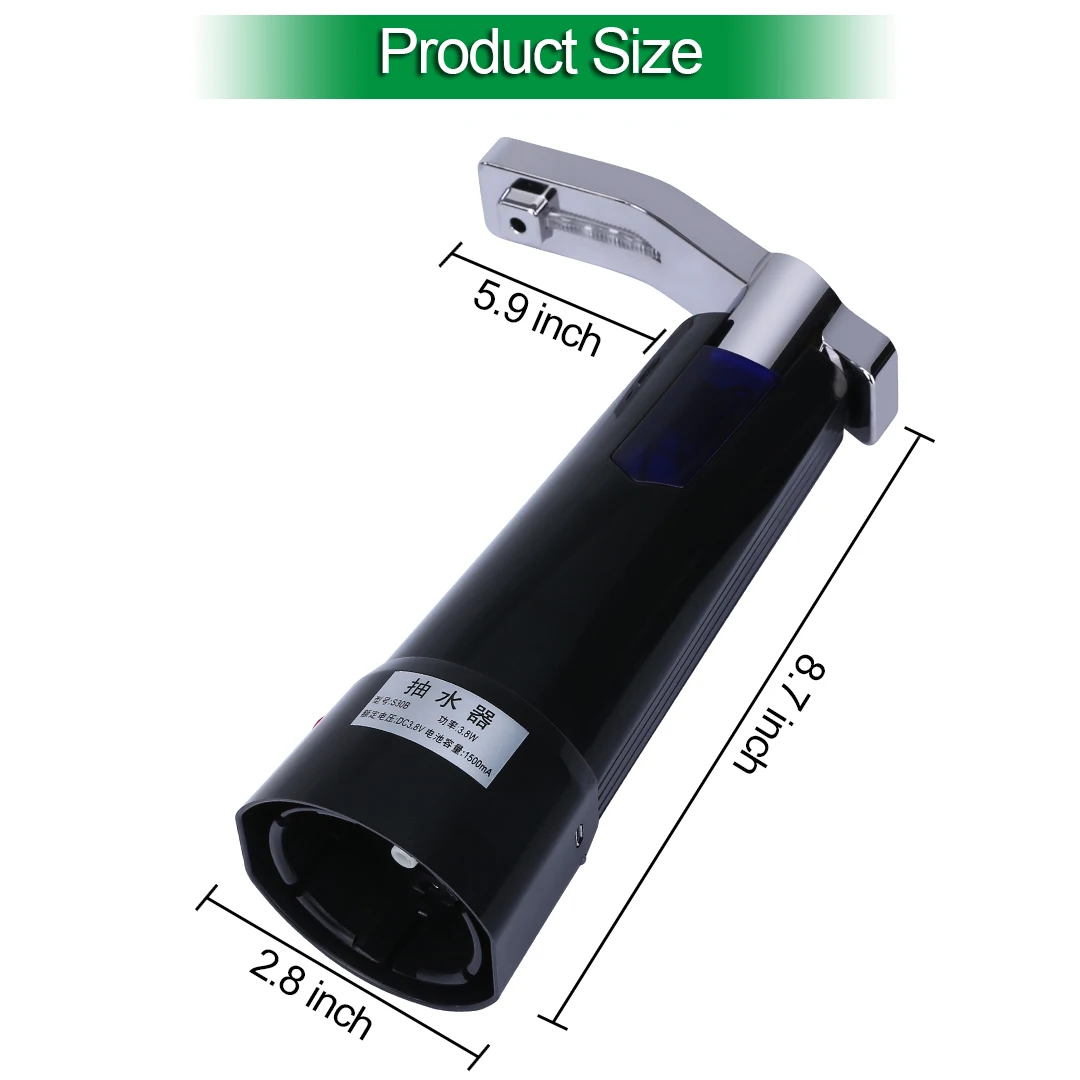 5 Gallon Water Bottle Dispenser Portable Electronic Rechargeable Automatic Water Dispenser pump