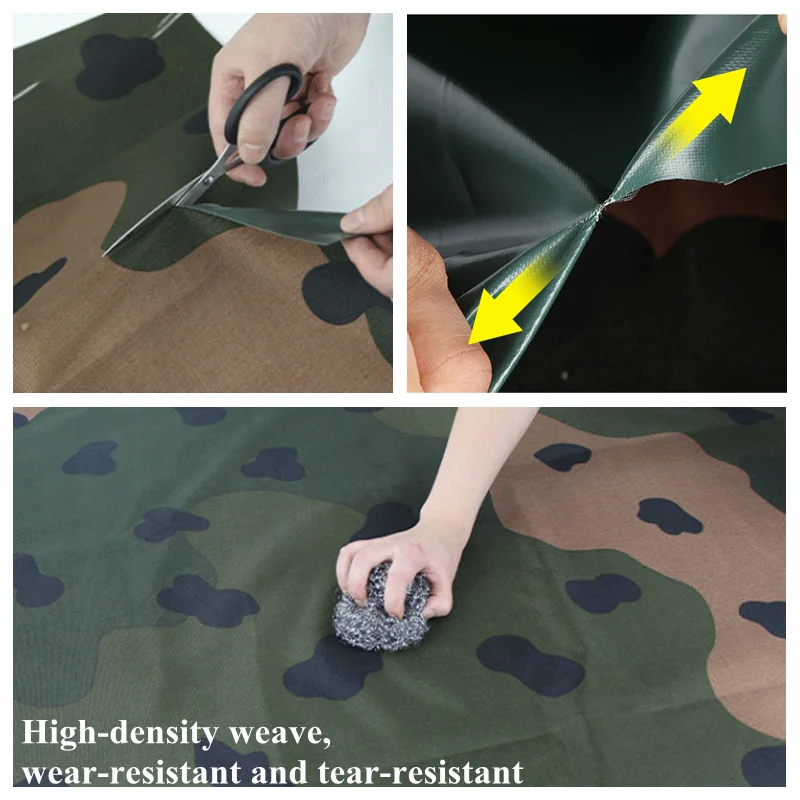 0,35mm Camouflage Plane PVC Beschichtet Regendicht Tuch Außen Markise Lkw Baldachin Wasserdichte Wachstuch Oxford Tuch Schattierung Segel – Detail 6