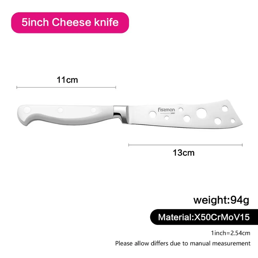 Model 2497 Кухонный нож FISSMAN Germen из стали, серия MONOGAMI, нож для нарезки сыра Santoku, обвалочный нож для очистки сыра - Цвет: Model 2497