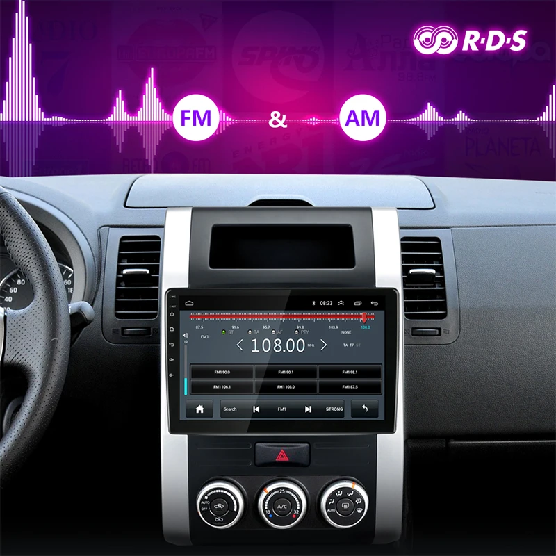 Top 10" 2G+32G Car Radio Multimedia DVD Video Player Navigation GPS Android 8.1 4G For Nissan X-Trail T32 T31 Qashqai 2 din DSP RDS 2