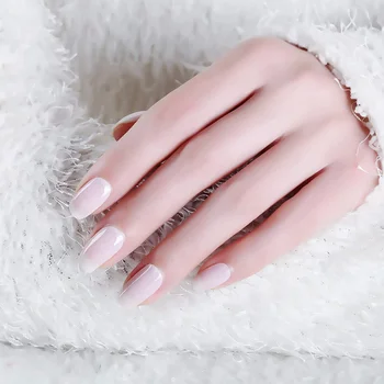 

1 Bag/600PCS Sticky Good Quality Fashion Transparent Full Cover False Nails Manicure Stickers Nail Patches for DIY