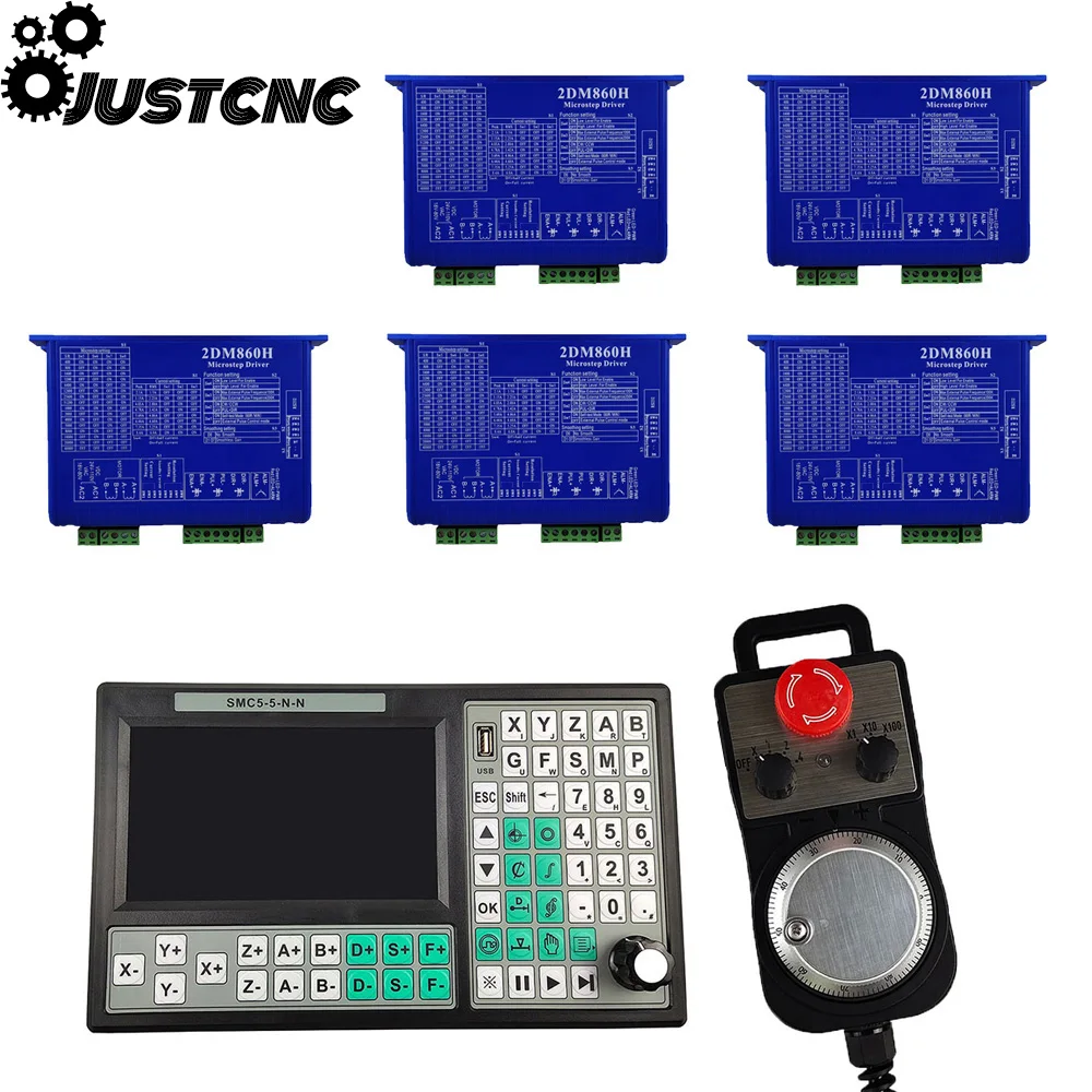 

5-axis CNC suite SMC5-5-N-N motion control system 2dm860h stepper motor driver CNC controller motor control system