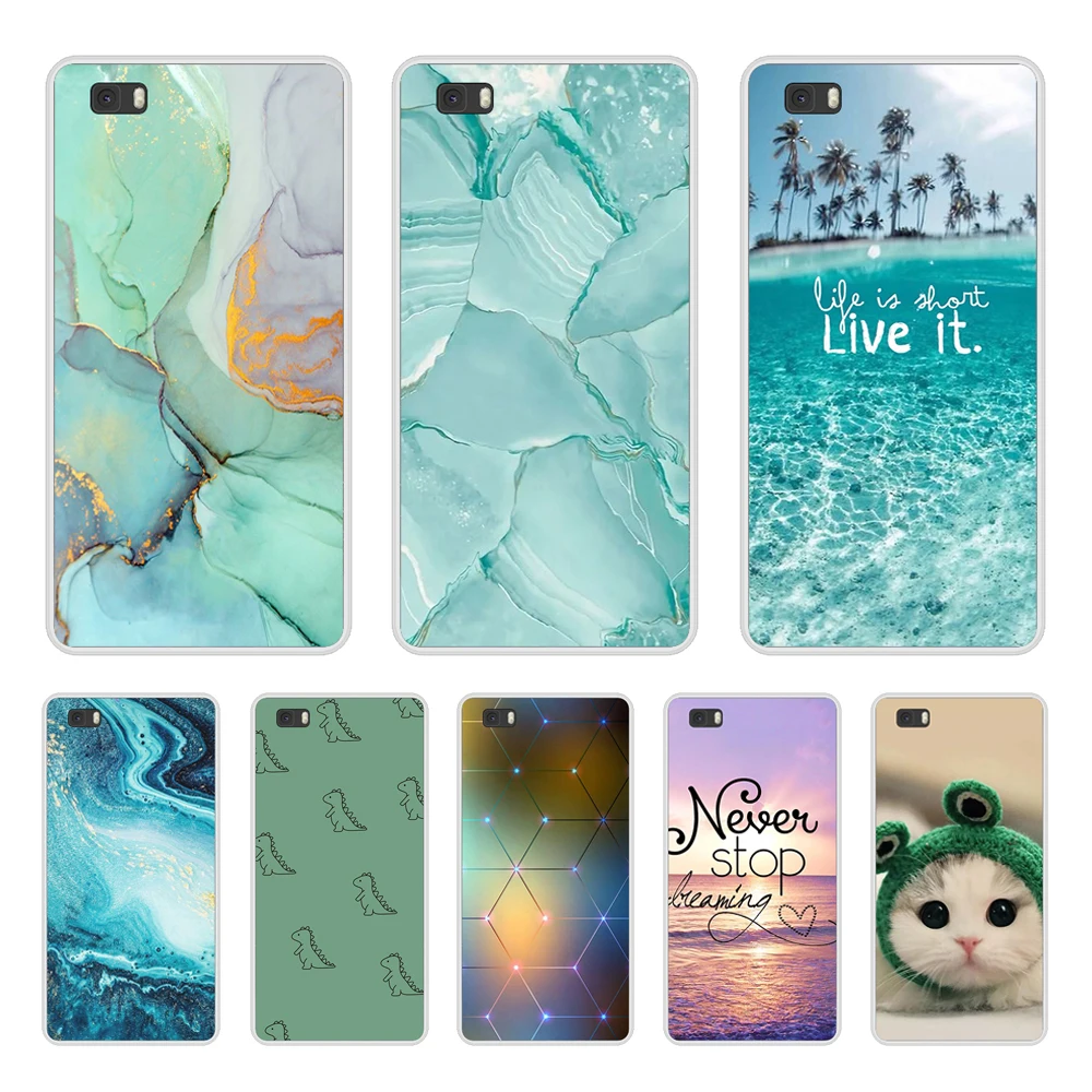 Funda de silicona para P8 Lite, 2016 ALE L21, 2015|Fundas antigolpes para teléfono|