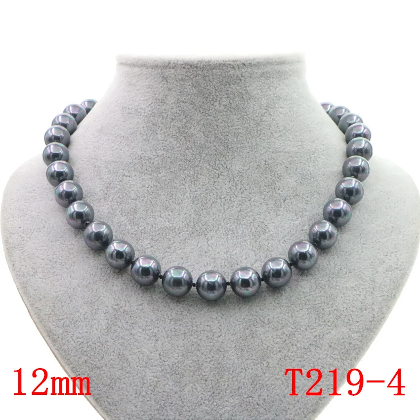 WUBIANLU New Sales 6-14mm Black South Sea Shell Pearl Necklace Women In Choker Necklaces Womens Costume Fashion Jewelry Classic (45)(1)