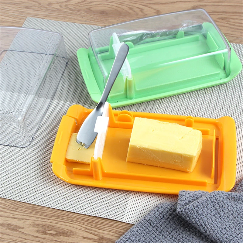 Butter Dish Box Container Cheese Server Sealing Storage Keeper Tray with Lid Kitchen Dinnerware for home Cutting Food Butter Box