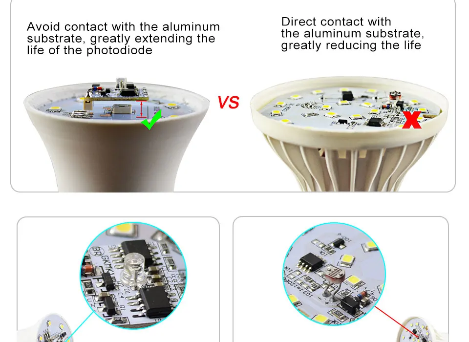 Sensor Light Bulb Dusk to Dawn LED Bulb 10W E27 B22 Automatic OnOff Yard Garage Garden (10)