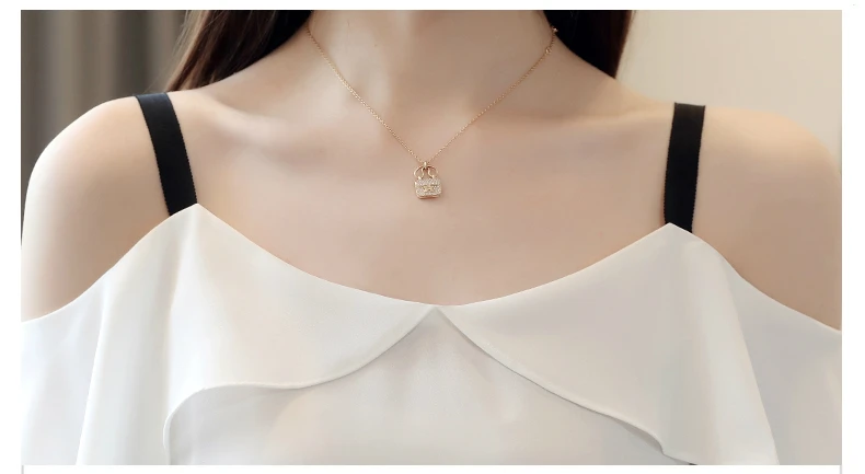 Blusa blanca chifón con hombros descubiertos para Mujer, camisa de moda, 2022|Blusa| - AliExpress