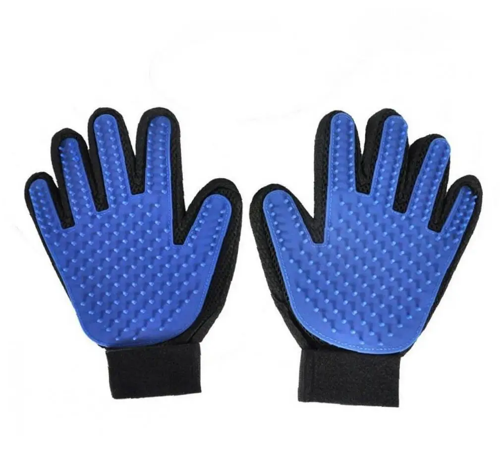

A Pair of Pet Grooming Massage Glove Brush Comb Silicone Clean Gentle & Effective For Pet Dog Cat Hair
