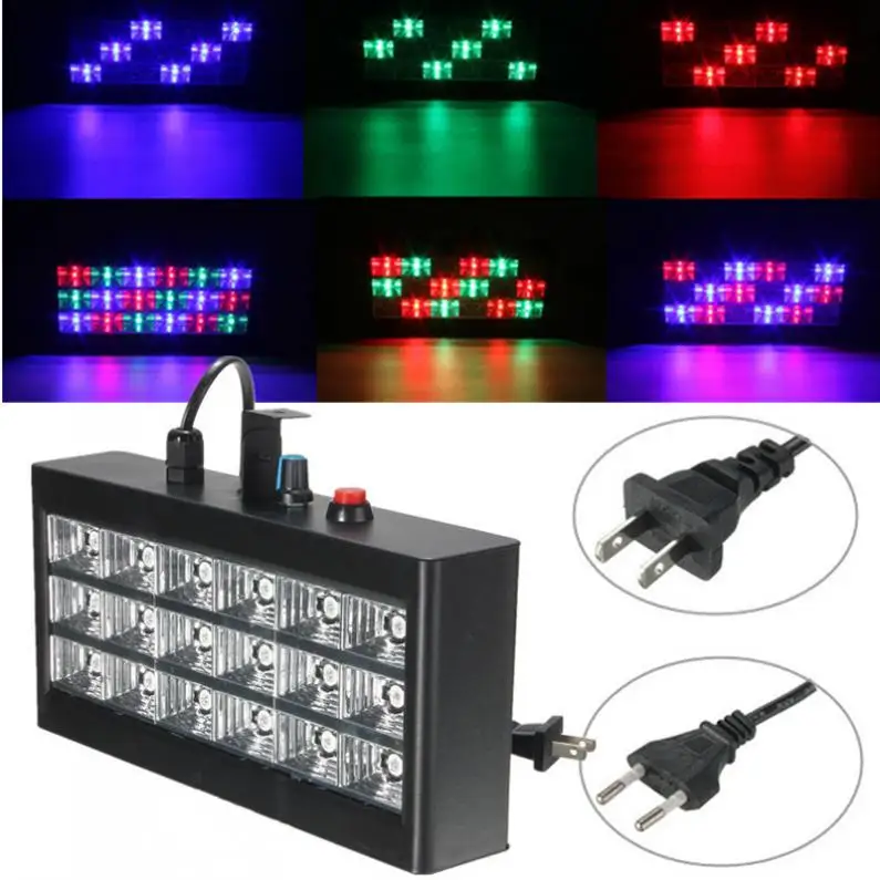 18W RGB Voice Automatic Control LED Stage Strobe Light Projector for