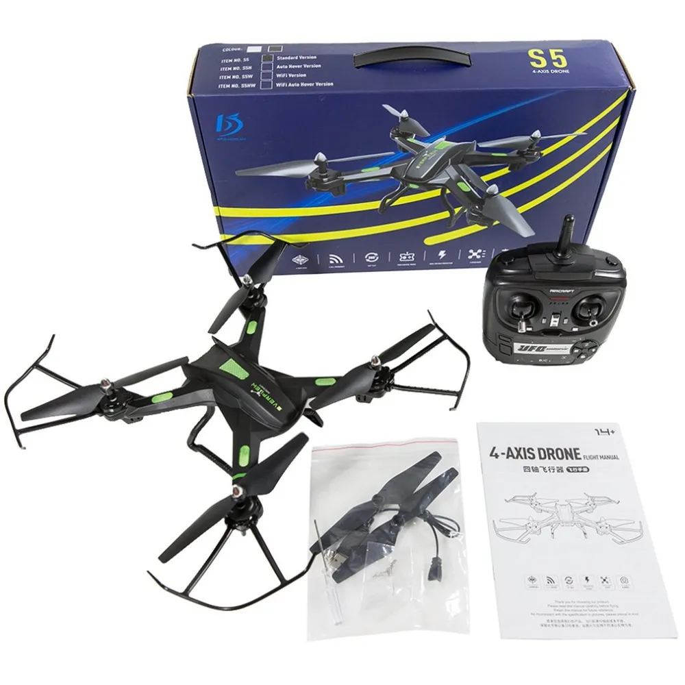 S5HW умный Радиоуправляемый Дрон самолет БПЛА с Wifi FPV 720P HD камера в режиме реального времени RC самолет удержание высоты 3D флипс Безголовый режим