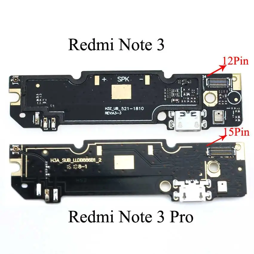 Юйси Замена для Xiaomi Redmi Note3 3 Pro Note 4 4X микрофонный модуль+ USB плата с зарядным портом Шлейф разъем часть