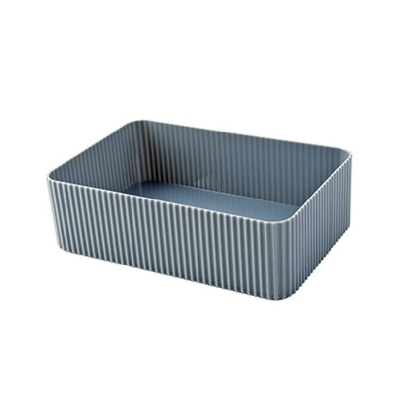 20.2x13.2x6cm blue 5 сеток настольная коробка для хранения ювелирных изделий Контейнер ящик пластиковый органайзер для макияжа домашний офис для хранения косметики - Цвет: 20.2x13.2x6cm blue
